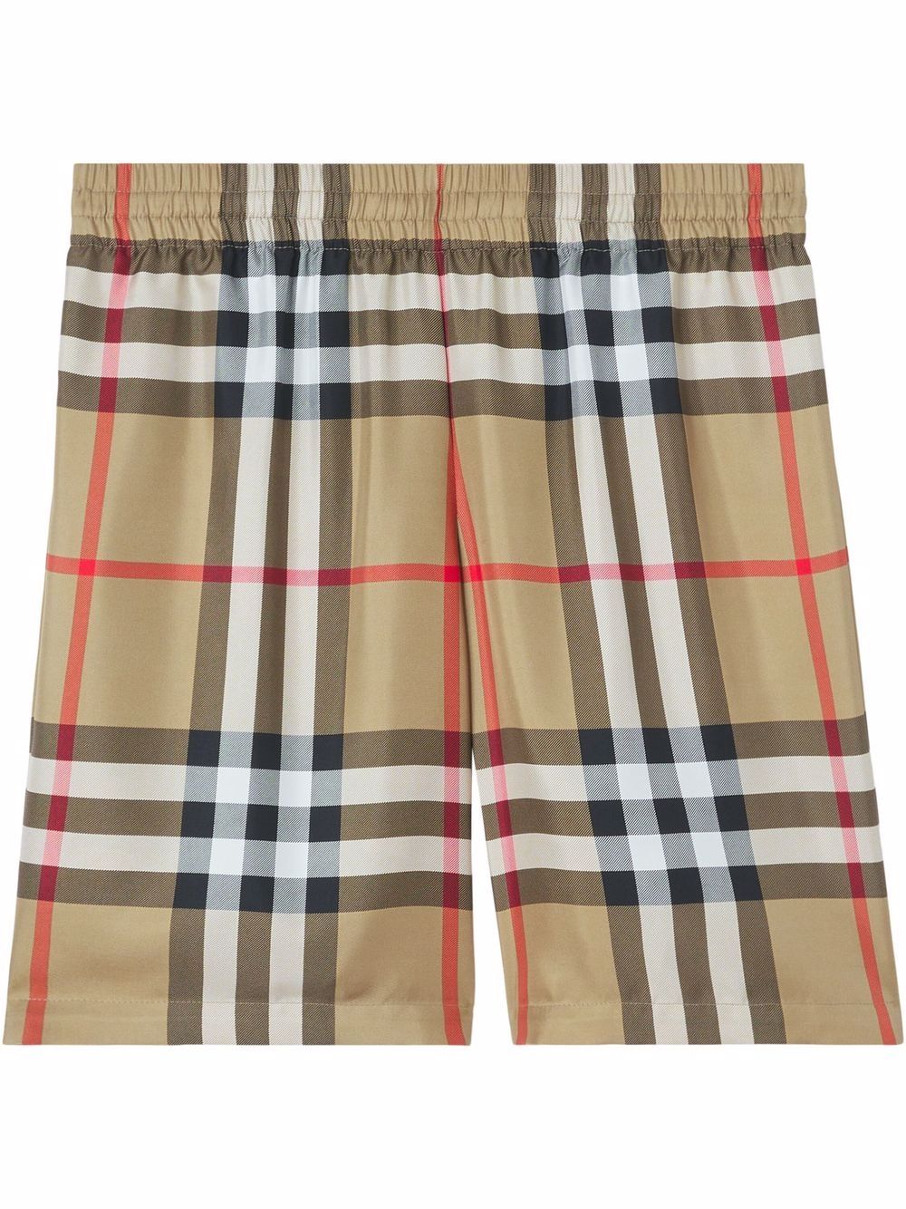 Burberry Beige Check-Print Shorts