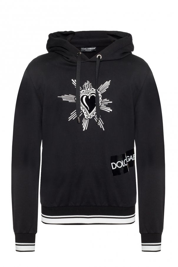 Dolce & Gabbana Black Embroidered Hoodie