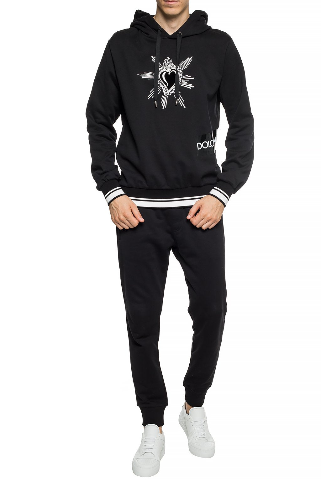 Dolce & Gabbana Black Embroidered Hoodie