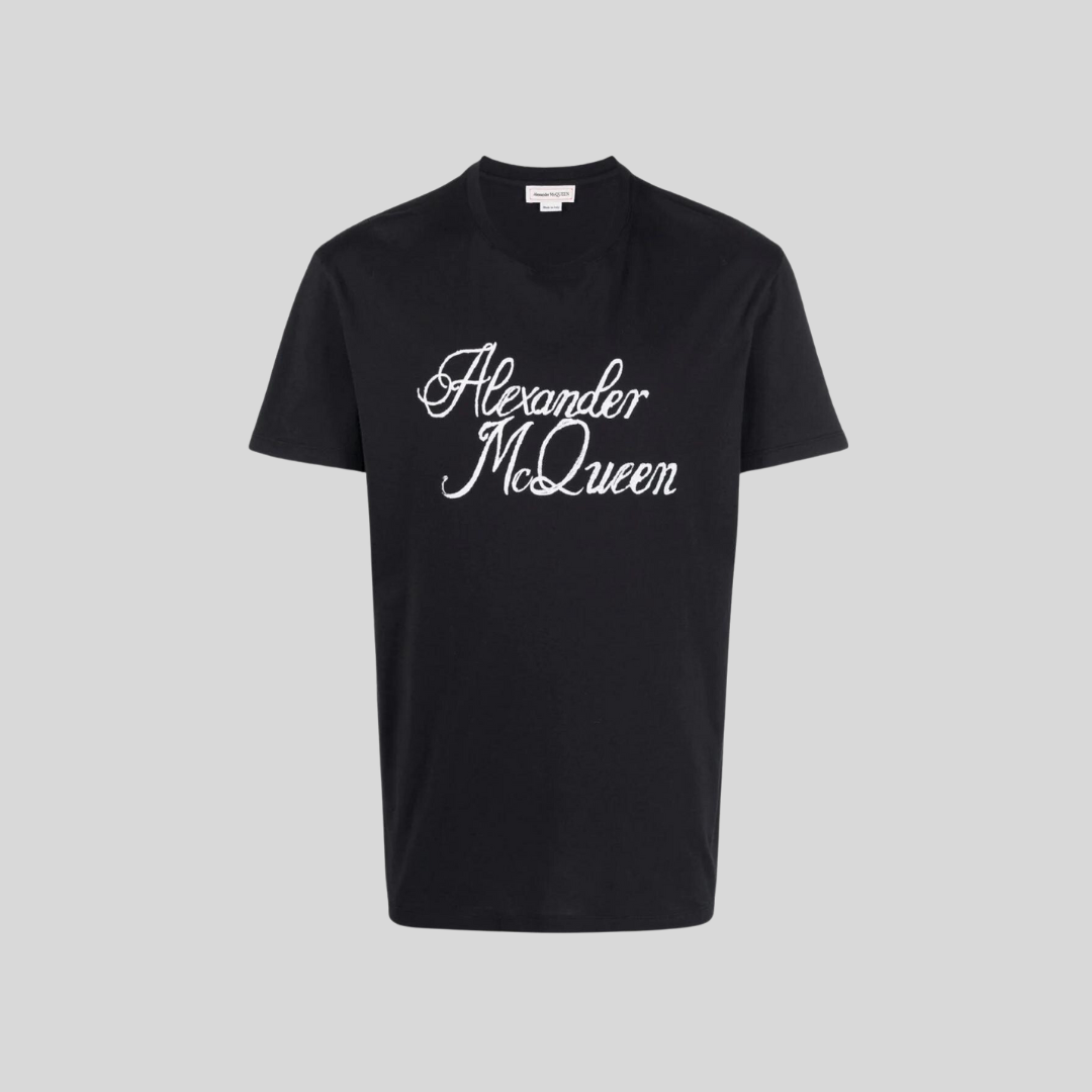 Alexander McQueen Black Logo Print T-Shirt