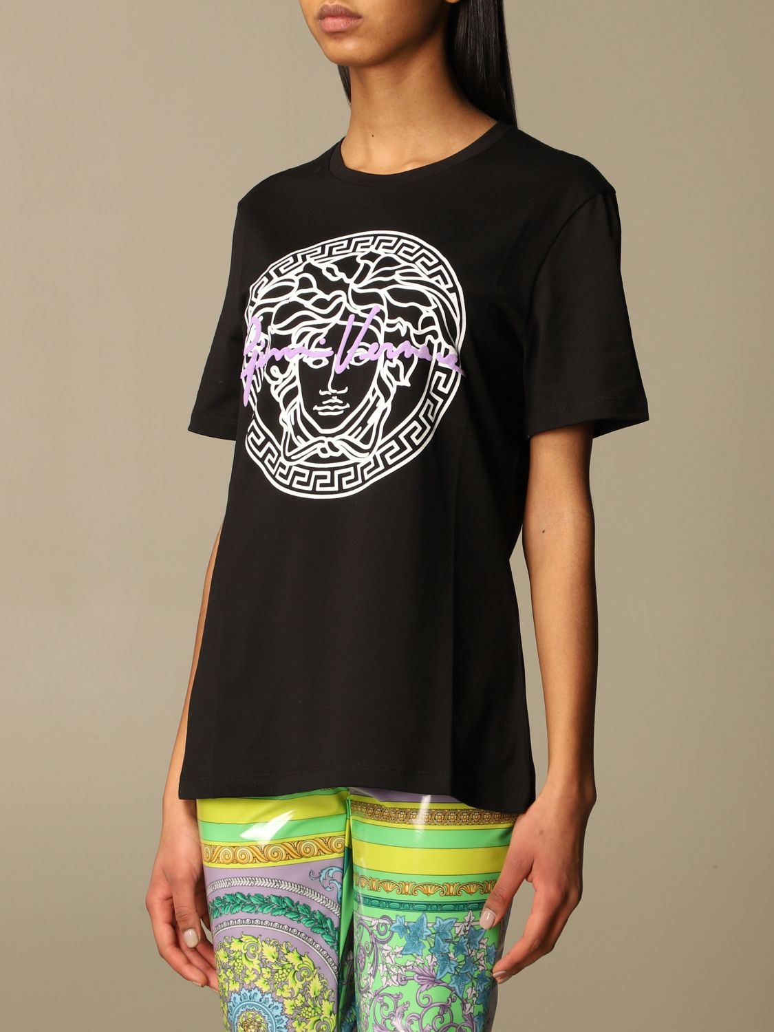 Versace Black Medusa Head Print T-Shirt