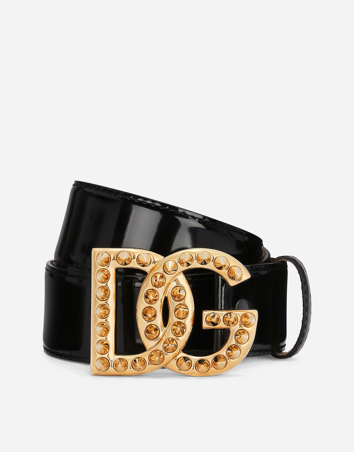 Dolce & Gabbana Black Polished Calfskin Belt