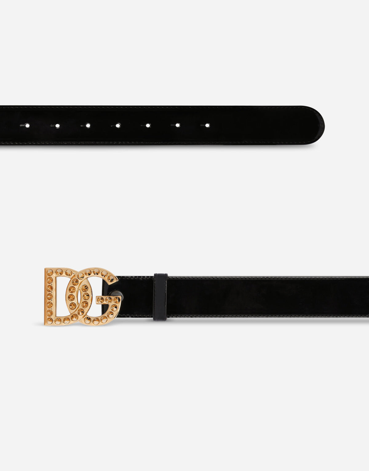 Dolce & Gabbana Black Polished Calfskin Belt