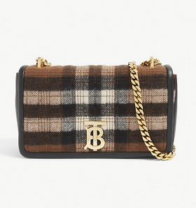 Burberry Brown Checked Shoulder Bag