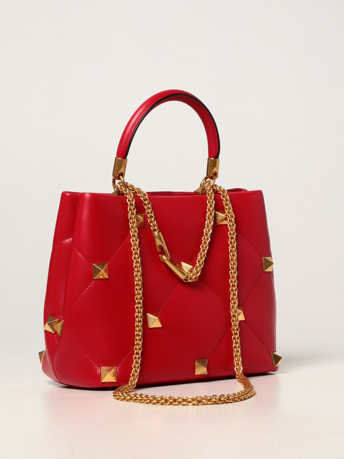 Valentino Garavani Red Bag Roman Stud Bag