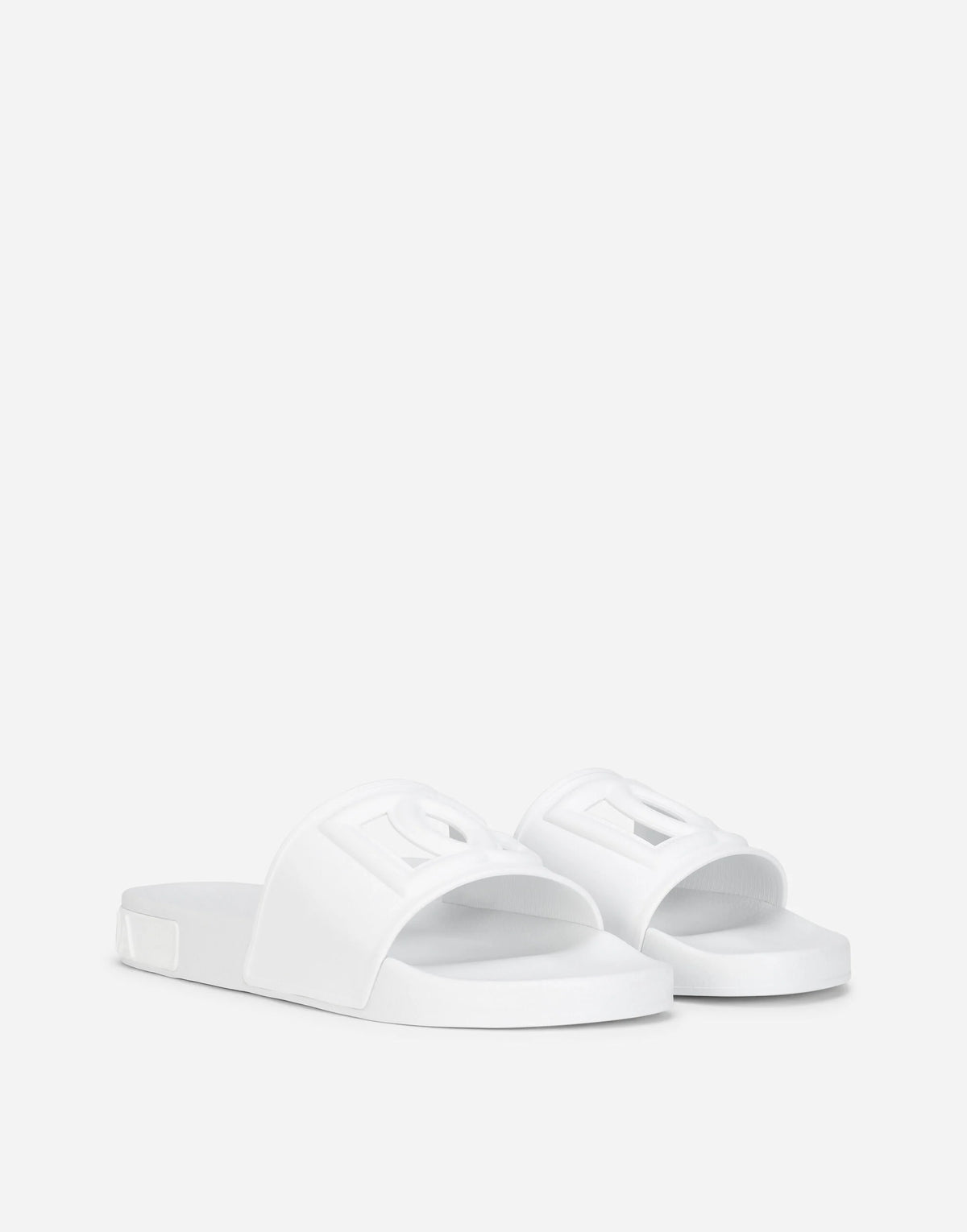 Dolce & Gabbana White DG Logo Slides