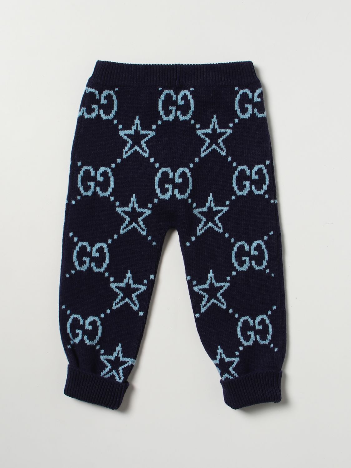 Gucci Kids Blue Wool Pants