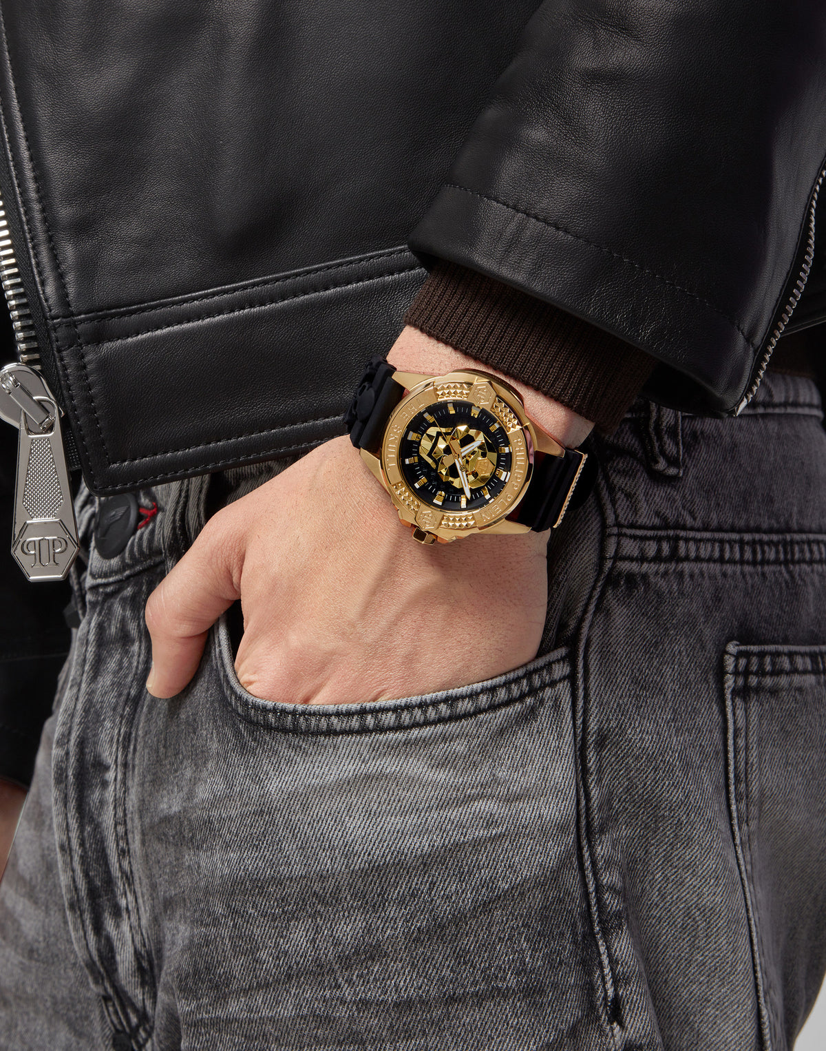 Philipp Plein Black The $kull Watch
