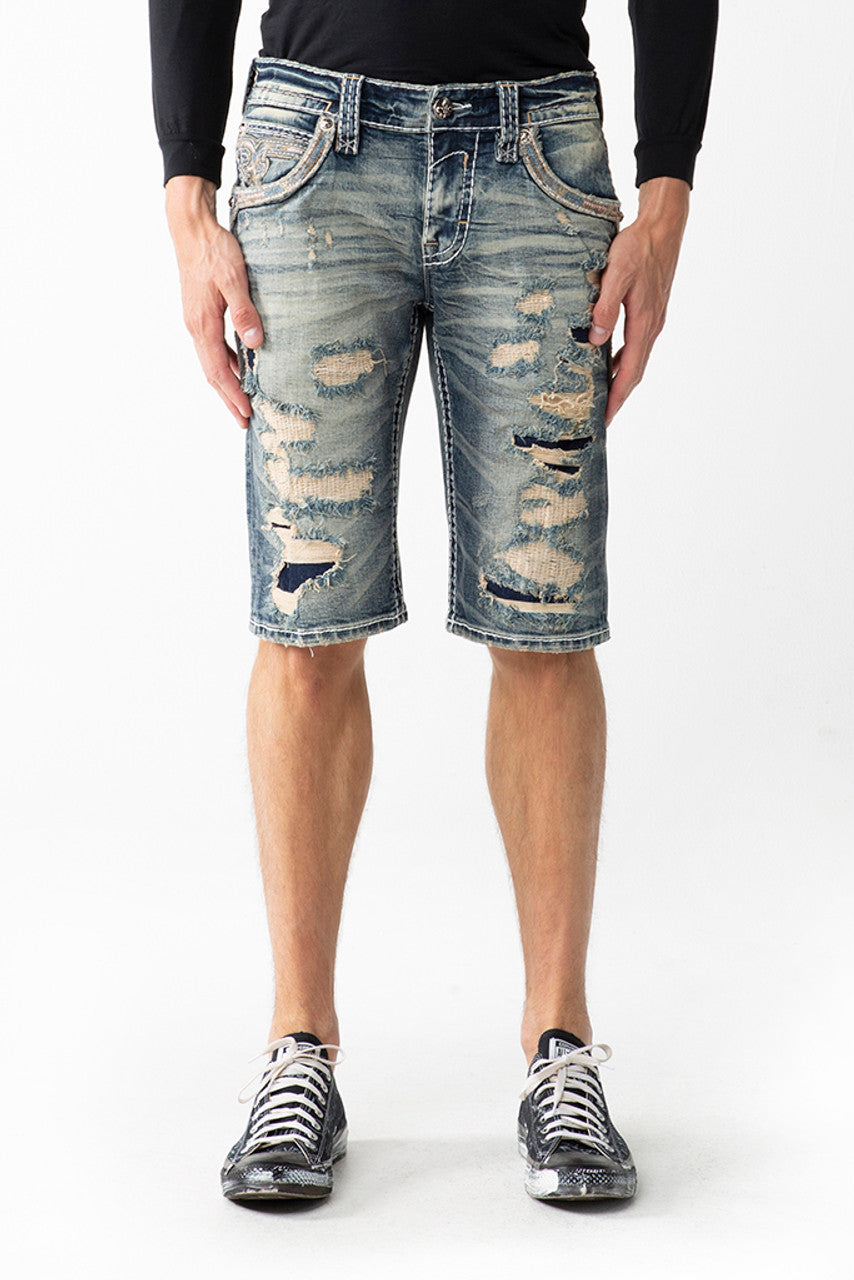 Rock Revival Blue Vintage Pheasant Denim Short