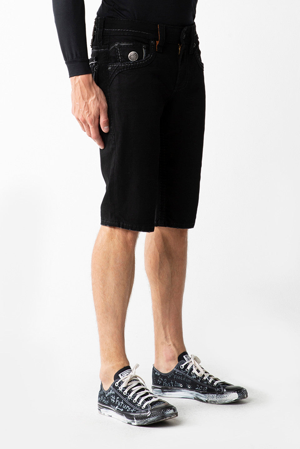 Rock Revival Black Celadon Short