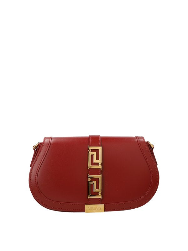 Versace Red Greca Goddess Shoulder Bag