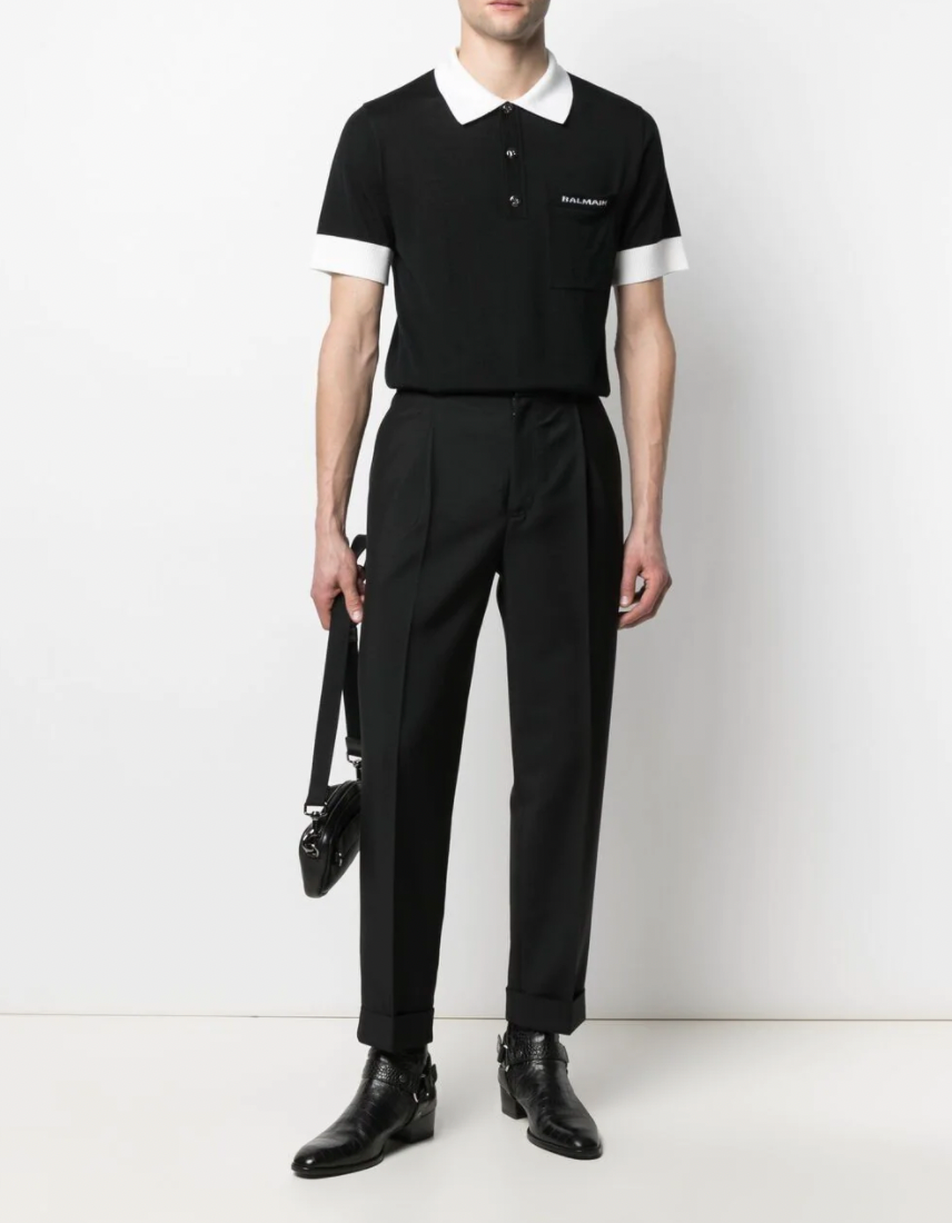 Balmain Black Polo Shirt