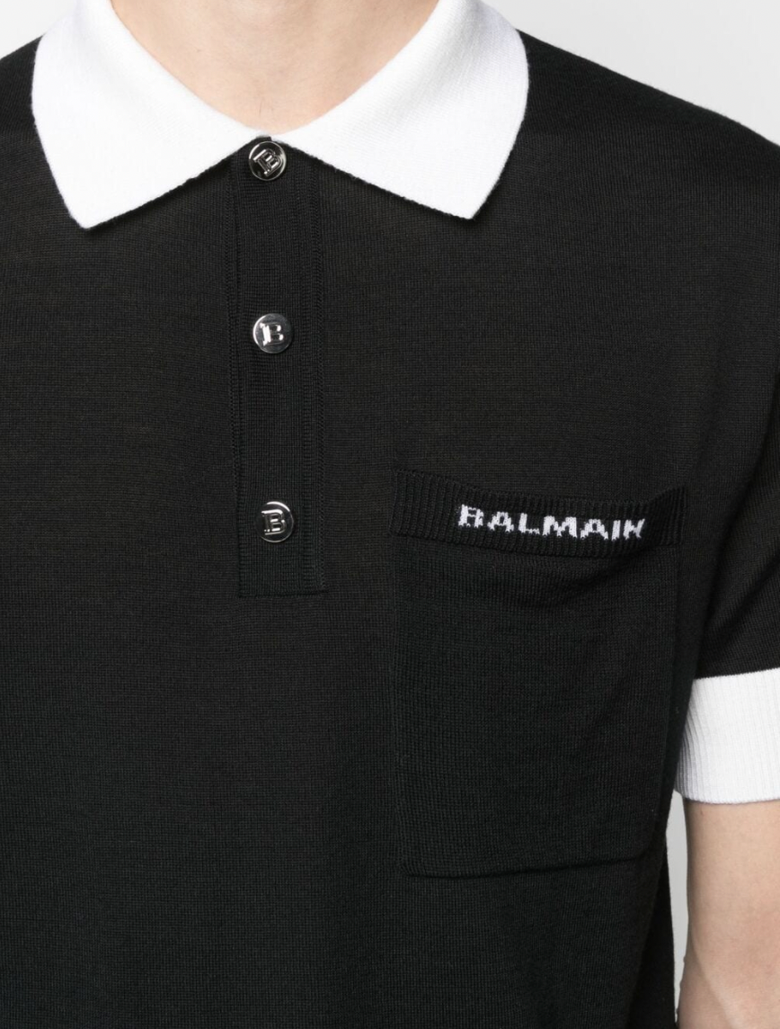 Balmain Black Polo Shirt