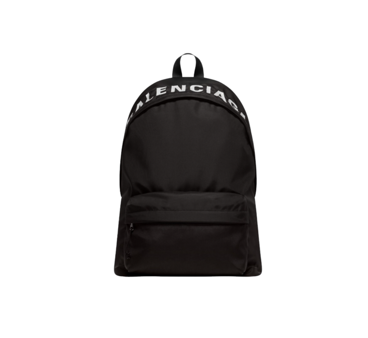 Balenciaga Black Logo Embroidery Backpack