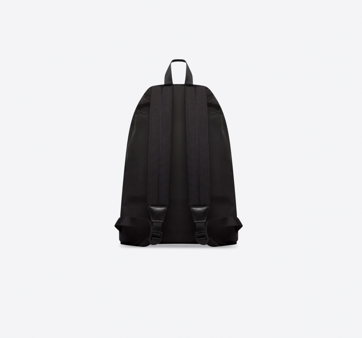 Balenciaga Black Logo Embroidery Backpack