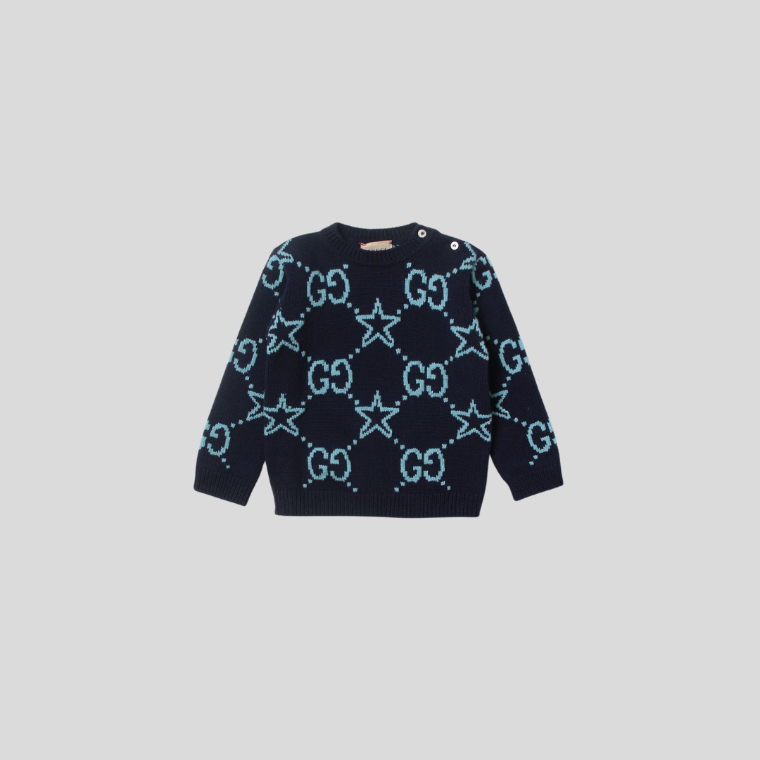 Gucci Kids Blue Sweater