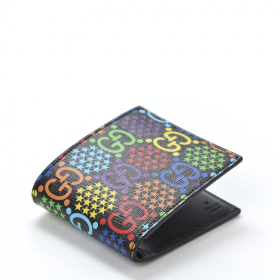 Gucci Multi color Monogram Psychedelic Bi-Fold Wallet 