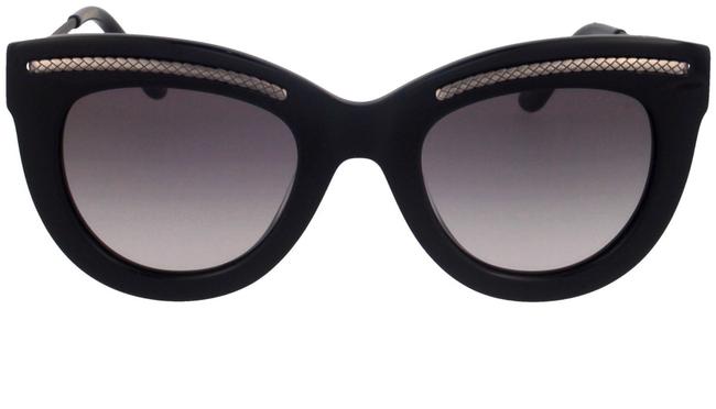 Bottega Veneta Black Silver Smoke Lens Sunglasses