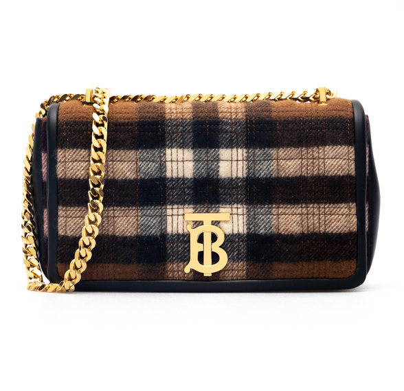 Burberry Brown Checked Shoulder Bag