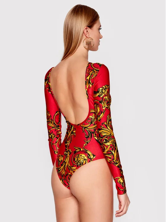 Versace Jeans Couture Red Regalia Bodysuit