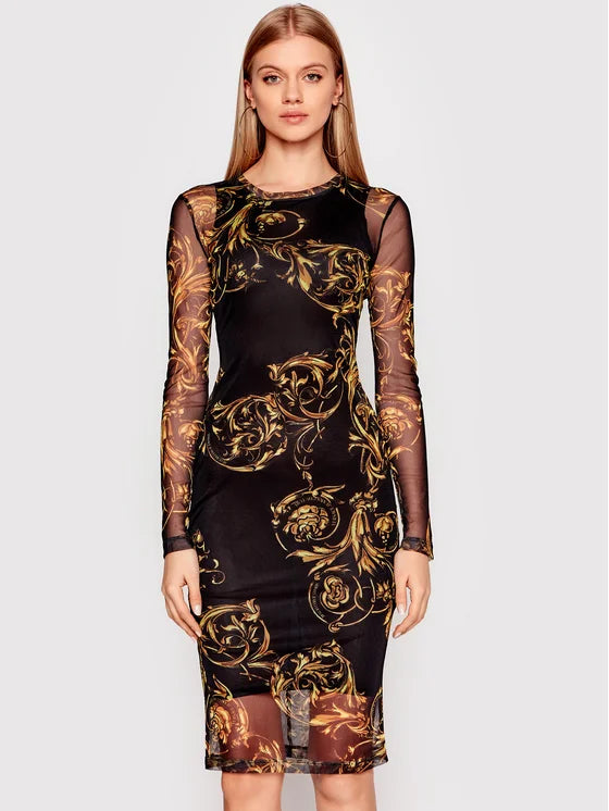 Versace Jeans Couture Black Cocktail Dress