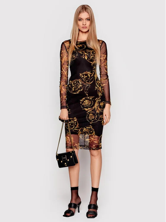 Versace Jeans Couture Black Cocktail Dress