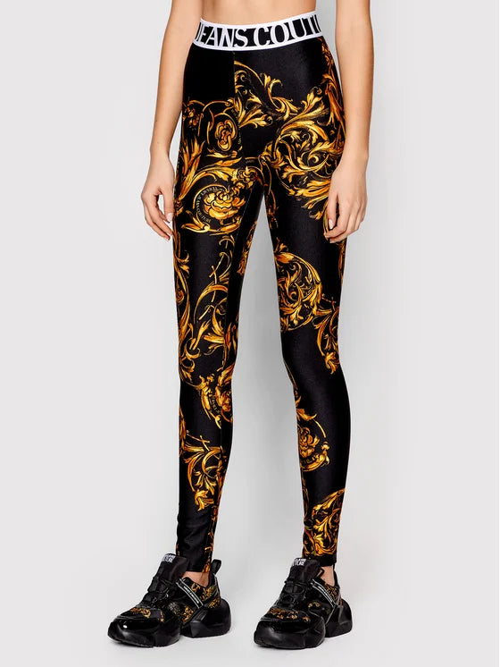 Versace Jeans Couture Black Regalia Leggings