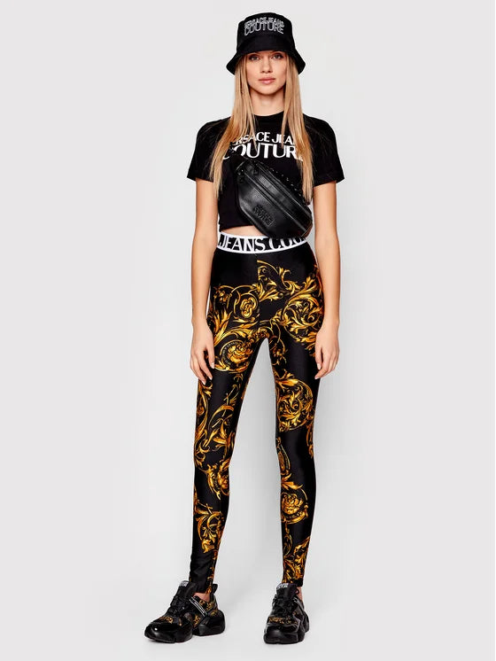 Versace Jeans Couture Black Regalia Leggings