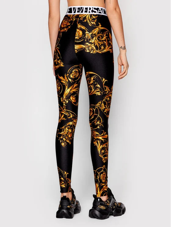 Versace Jeans Couture Black Regalia Leggings