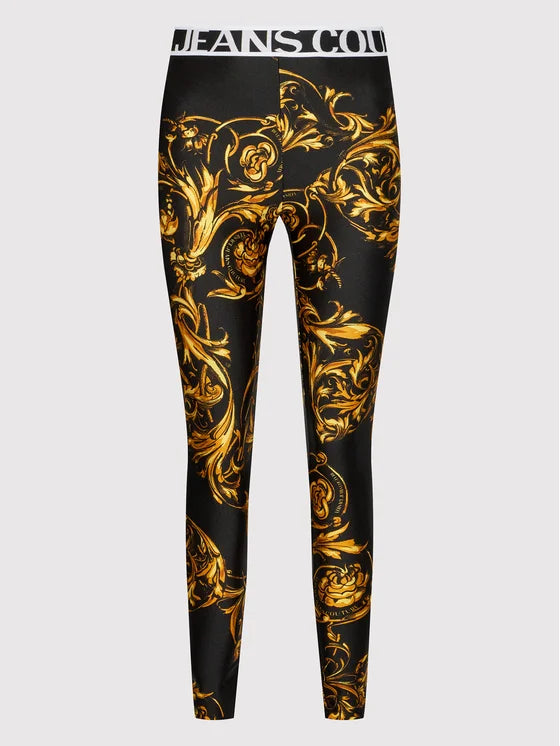 Versace Jeans Couture Black Regalia Leggings