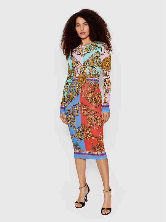 Versace Jeans Couture Multicolor Casual Garland Dress