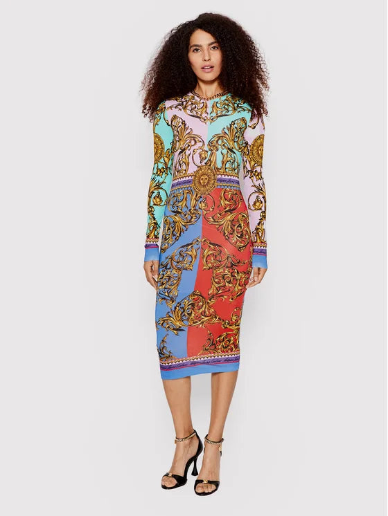 Versace Jeans Couture Multicolor Casual Garland Dress