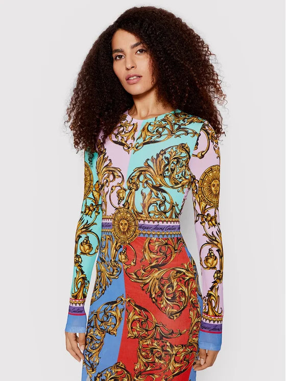 Versace Jeans Couture Multicolor Casual Garland Dress